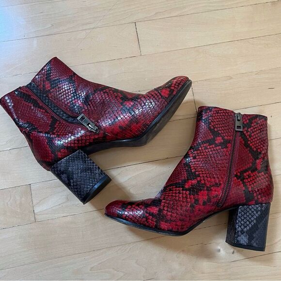 Zadig & Voltaire Lena Mid Heel Leather Ankle Boots 37 - Picture 3 of 13